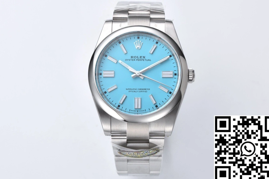 Rolex M124300-0006 Clean Perpetual Dial Turquoise Factory Oyster Blue 41MM 1223